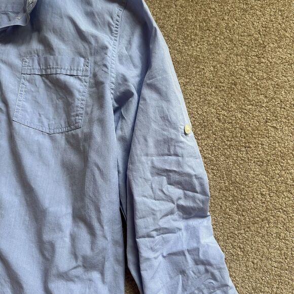 J. Crew Women's Cotton Poplin Collared Boyfriend Shirt Long Sleeve Light Blue XS - Picture 3 of 8